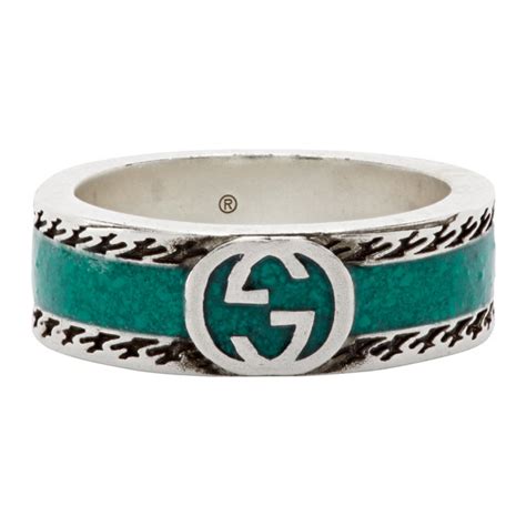 gucci green stone ring|gucci ring price.